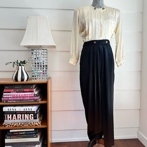 Vintage 80s Liz Claiborne Tuxedo Style Jumpsuit size 4